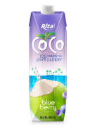 Coco Brand 100% Pure Coconut Water Blueberry Flavor