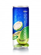 250ml Alu Can Kiwi Flavour Sparkling Coconut Water