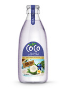 250ml glass bottle 100 pure blueberry Coconut  water own brand