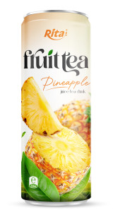 330ml Sleek alu can best Pineapple  juice tea drink healthy with green tea