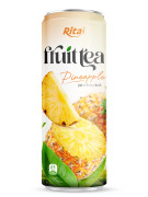 330ml Sleek alu can best Pineapple  juice tea drink healthy with green tea