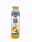 NFC good taste 300ml glass bottle basil seed mixed juice drink