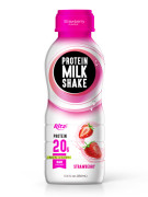 Juice bottles  Protein milk shake with strawberry