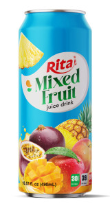 real best fruit to mixed fruit  juice drink 490ml cans 