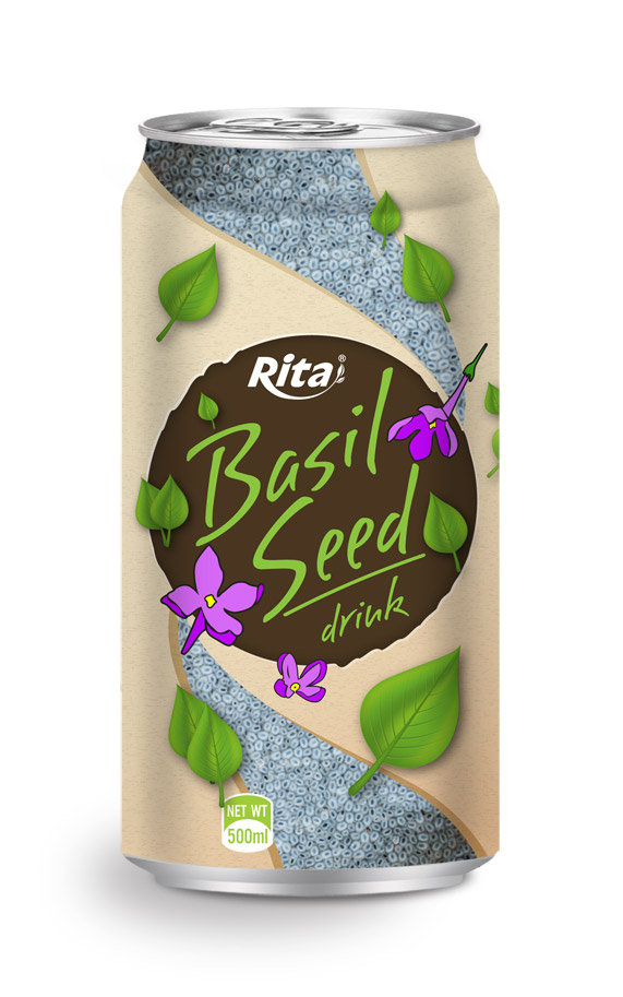 500ml Canned Basil Seed Drink RITA Beverage