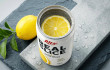 Premium sparkling water with real fruit slices
