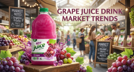 Grape juice drink in export packaging