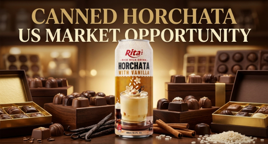 Horchata rice milk drink in an aluminum can