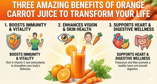 Three Amazing Benefits of Orange Carrot Juice to Transform Your Life