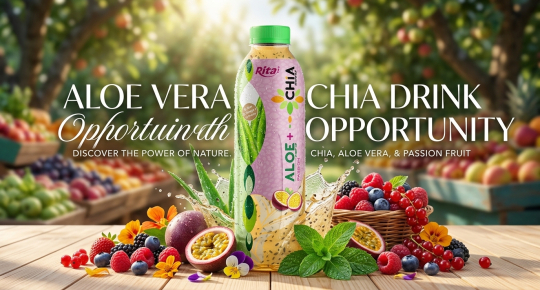 Aloe vera drink with chia seeds