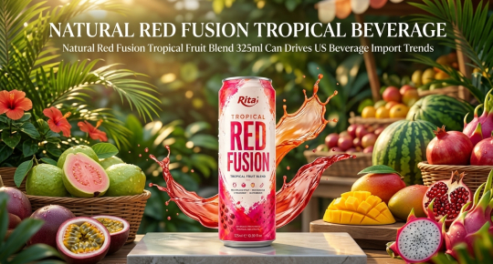 Natural Red Fusion Tropical Fruit Blend 325ml Can Drives US Beverage Import Trends
