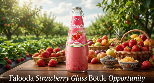 Falooda Strawberry Flavor in a Glass Bottle — The Next Big Opportunity for US and Southeast Asian Importers