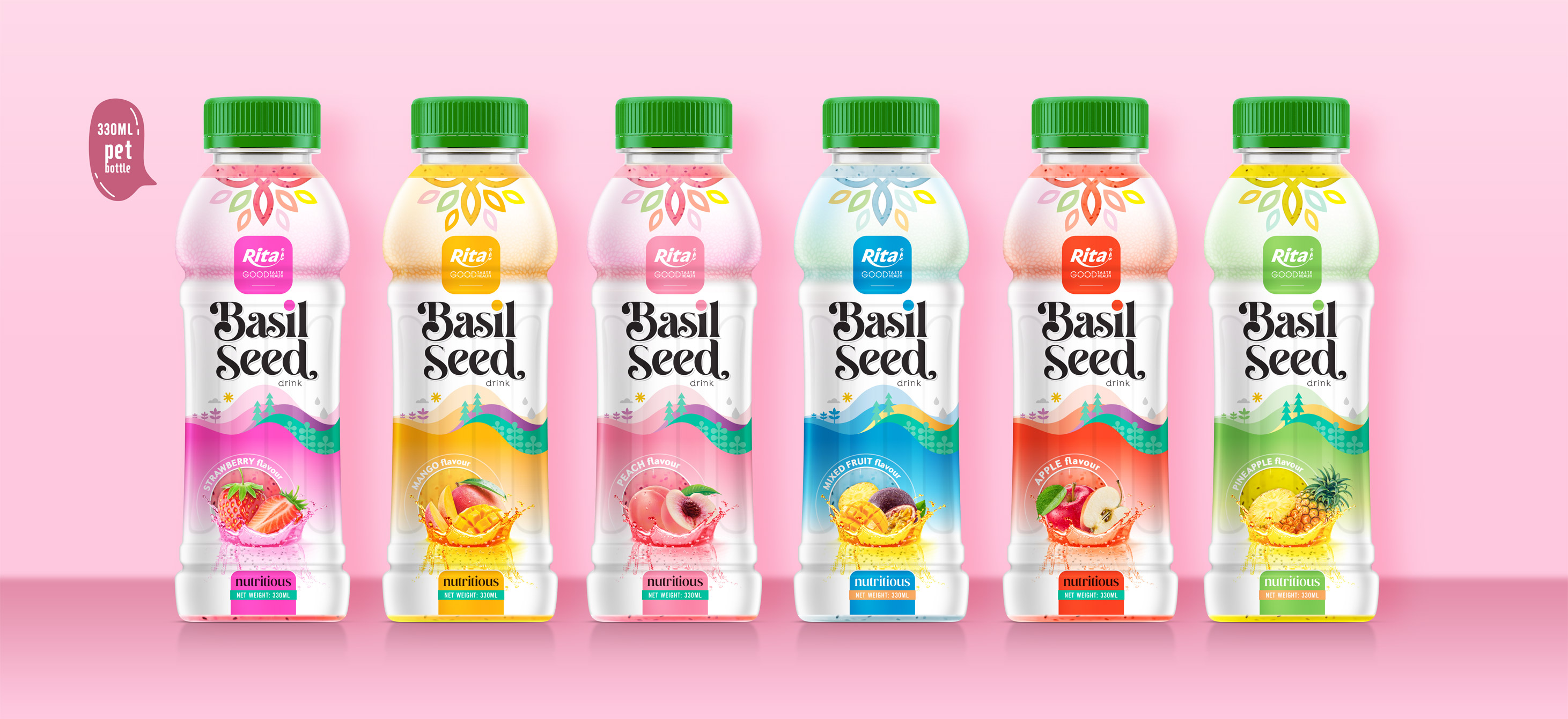 nutritious food Basil seed drink mix fruit RITA Beverage