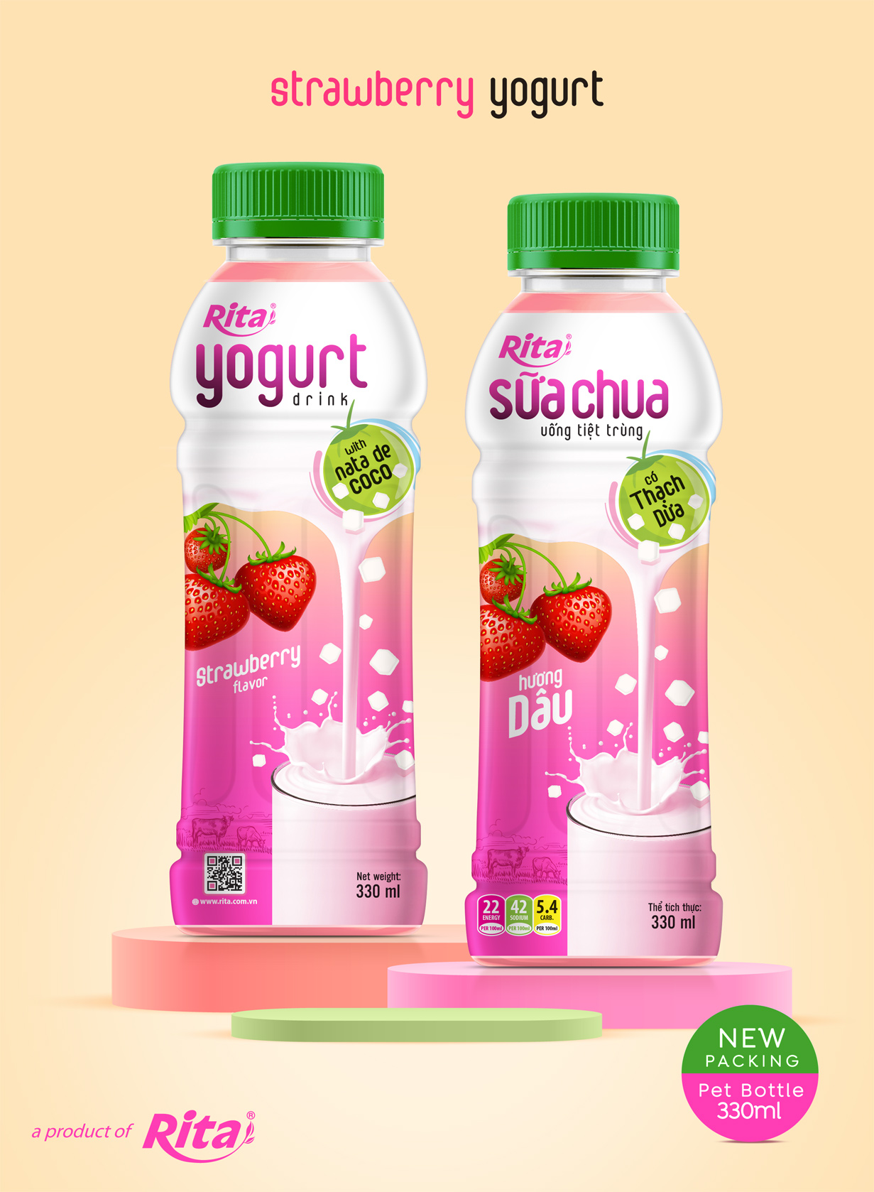 best health yogurt strawberry flavour drink - RITA Beverage