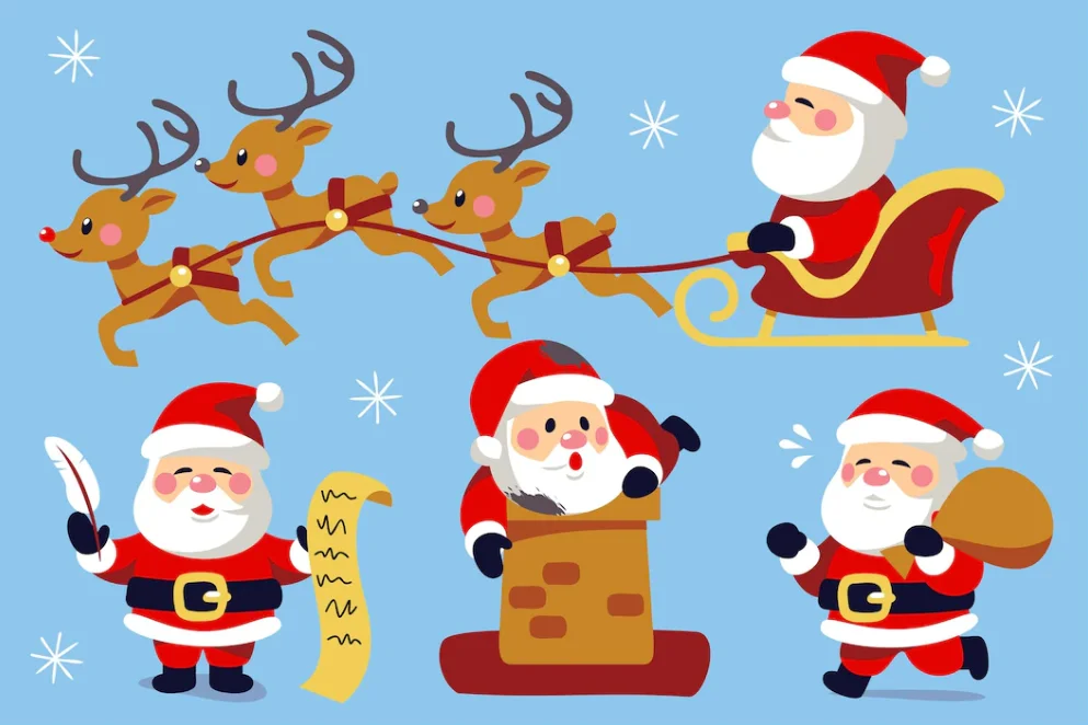 Santa Claus often goes through the chimney to give gifts to children on Christmas Eve