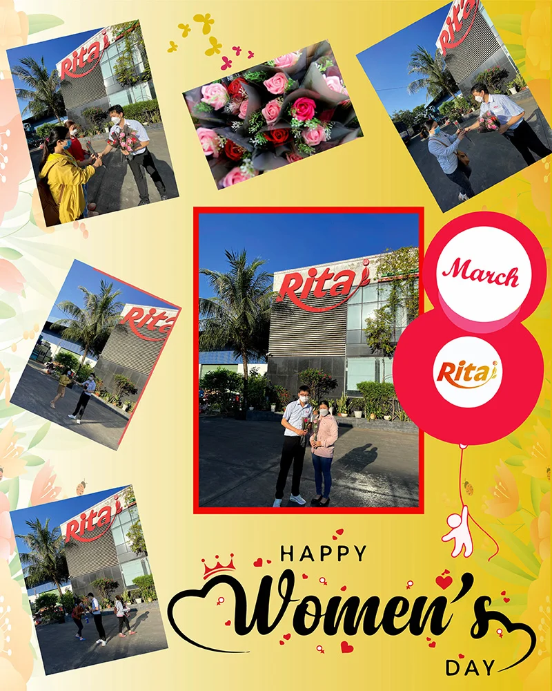 giving flowers to RITAs female employees