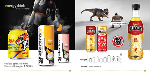 Energy drink RITA beverage brand