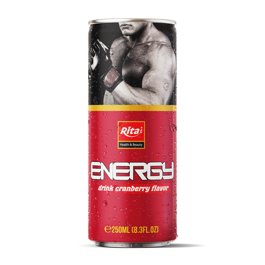 250ml slim can Energy with Cranberry 