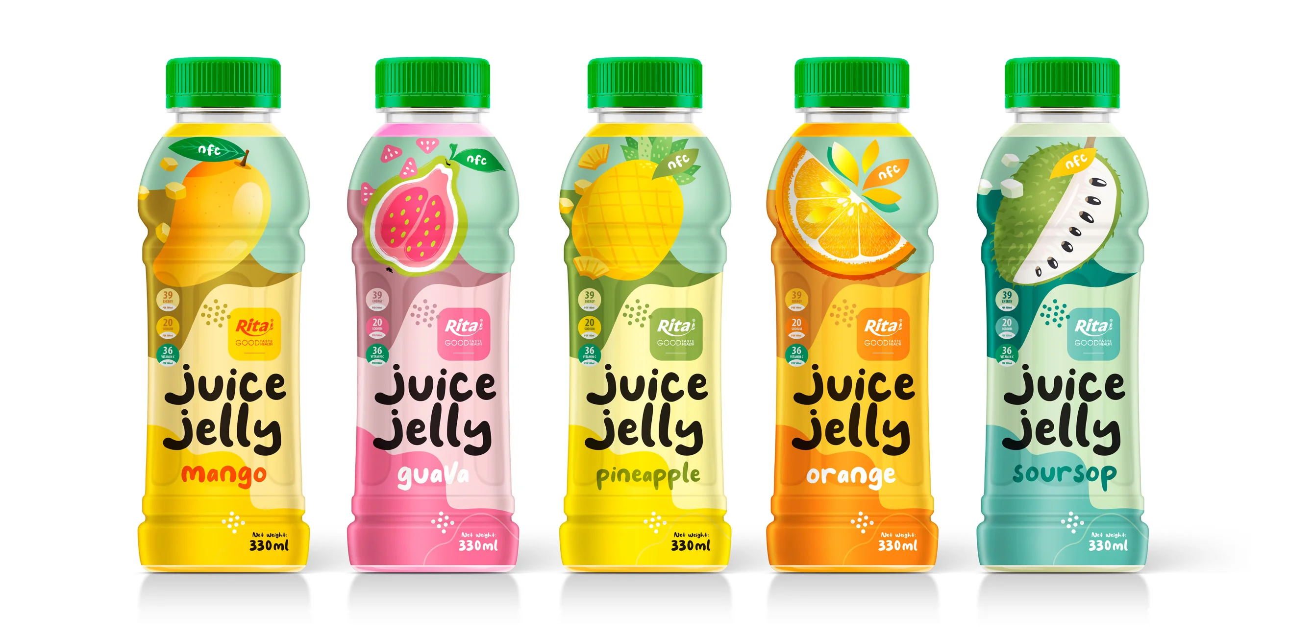 Design juice jelly 330ml pet bottle 1