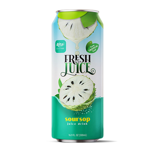 Rita Fresh Soursop Fruit Juice 500ml Can