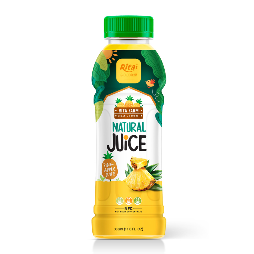 Rita Natural Organic Pineapple Juice 330ml Pet Bottle