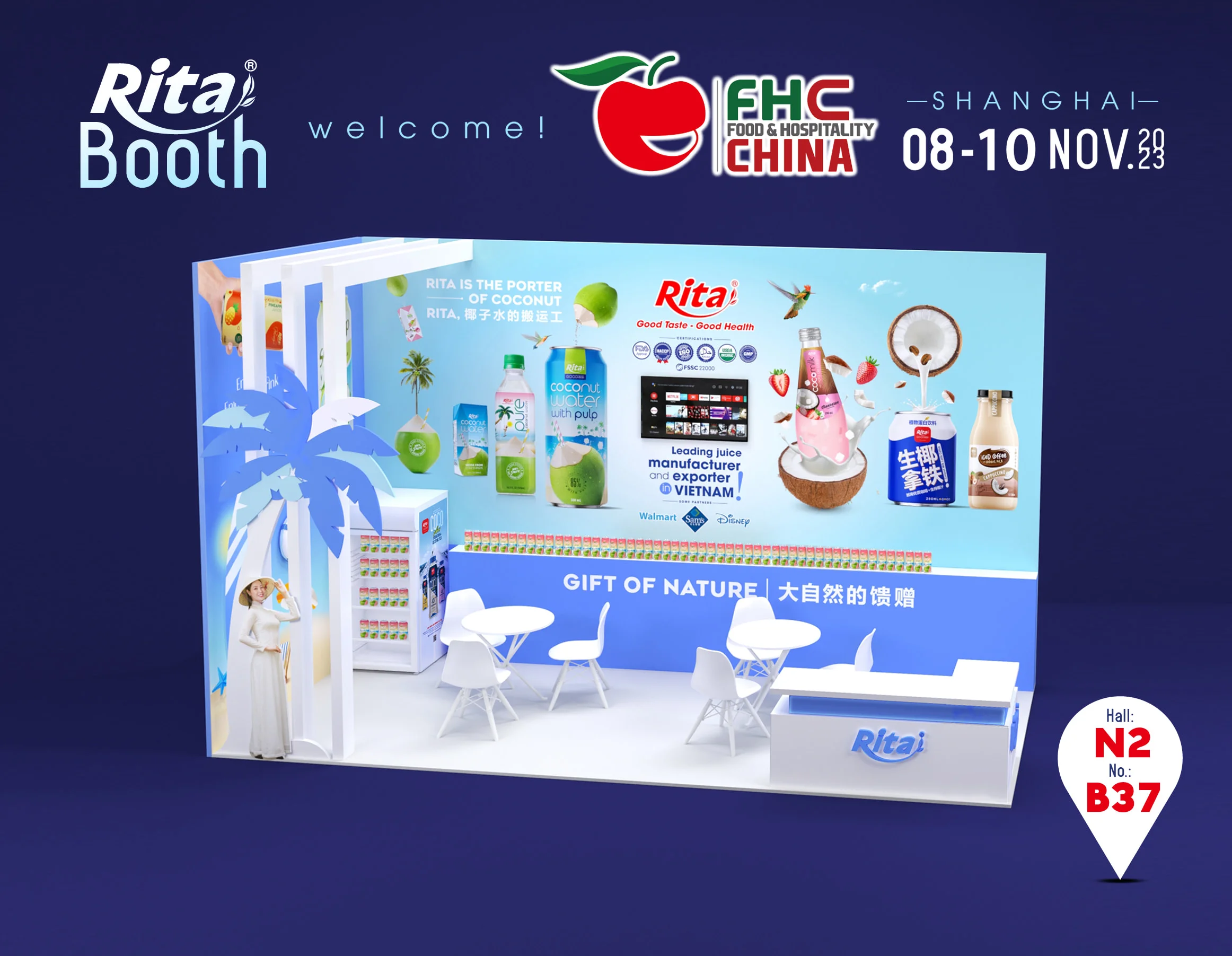 Rita booth at FHC Exhibition Shanghai 2023