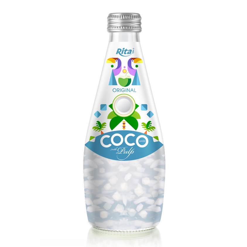 Rita Coconut Water With  Pulp 290ml Glass Bottle