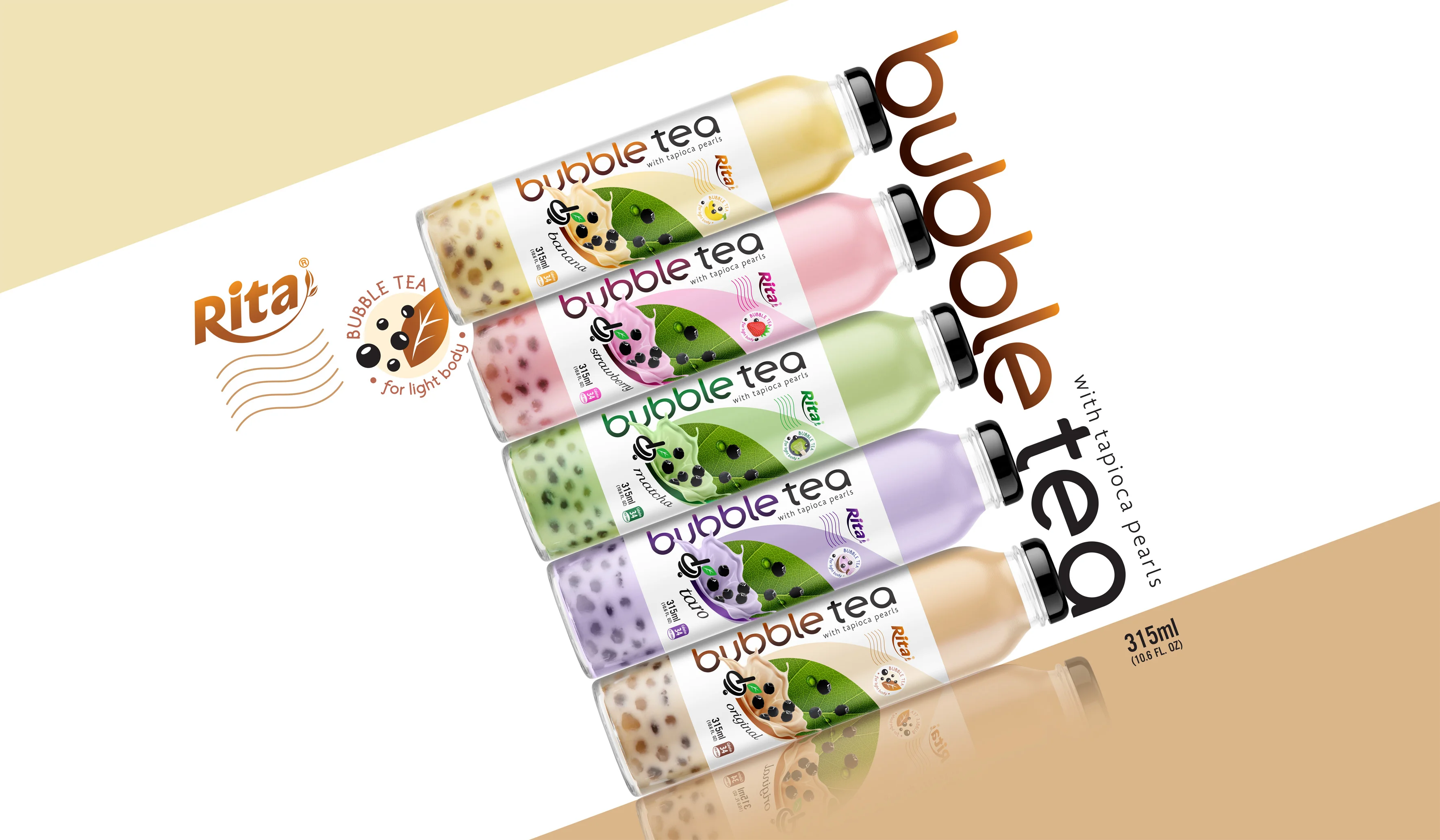 Bubble Tea 315ml Glass Bottle