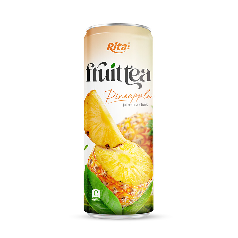320ml Sleek alu can best Pineapple juice tea drink healthy with green tea