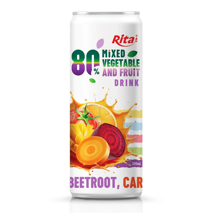 Rita Brand Sleek Can 320ml 80% Best Fruit And Vegetable Drinks sleek can 320ml 80 best fruit and vegetable drinks