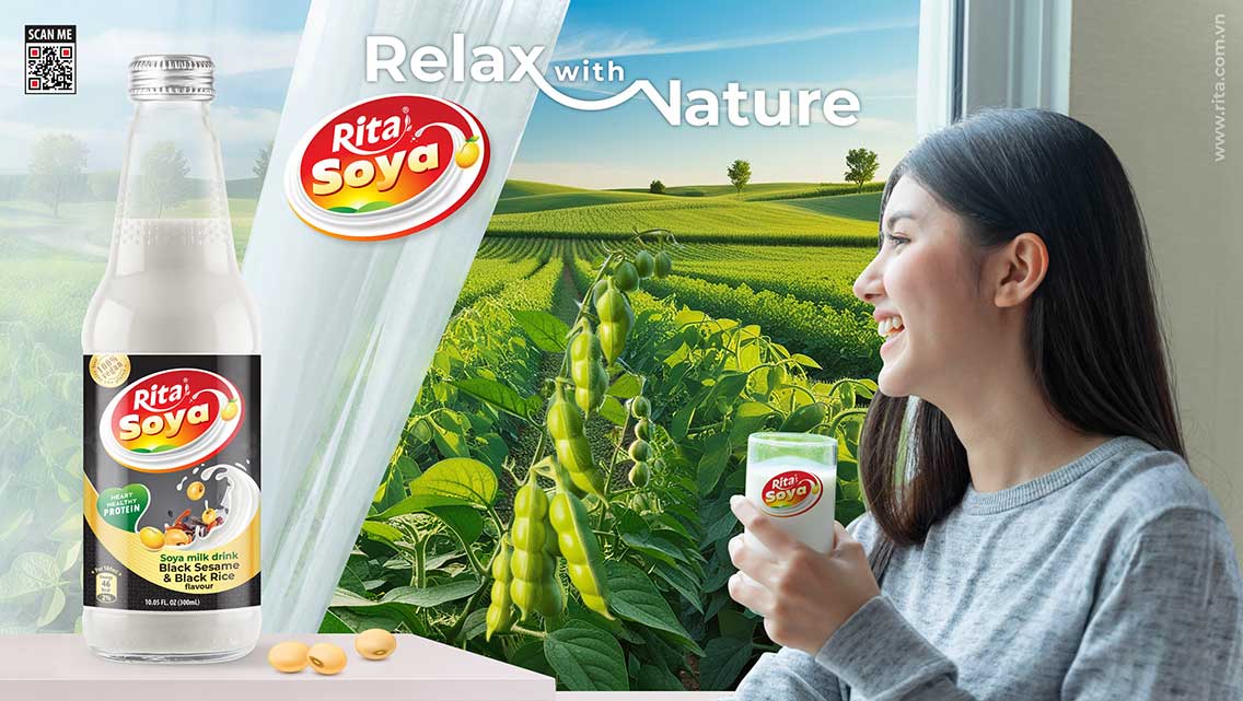 100 vegan Rita Soya milk drink original relax juice