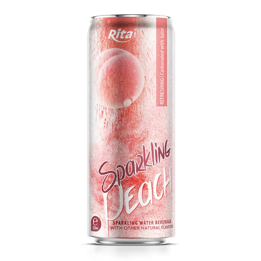 Rita brand 320ml sleek can Sparkling peach water with other natural flavor 320ml sleek can Sparkling peach water with other natural flavor