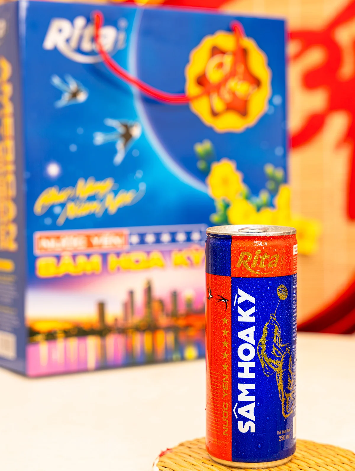 RITA Ginseng American Bird's Nest Drink - Nutritional product, spring gift for Vietnamese Tet.