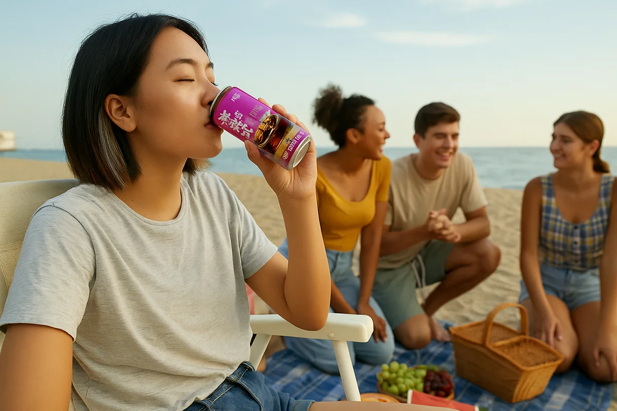 fun time with friends on the beach