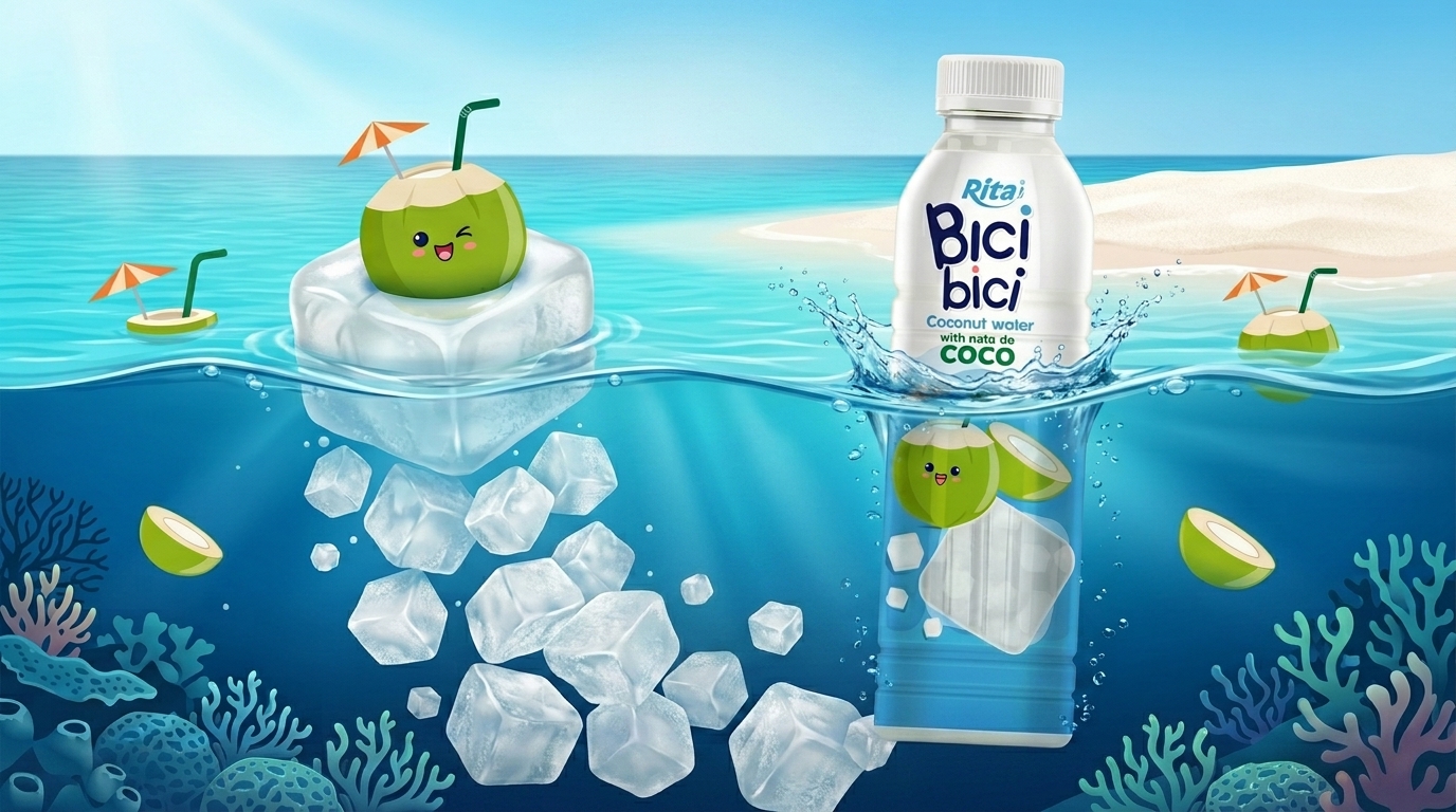 Coconut water with nata de coco 1