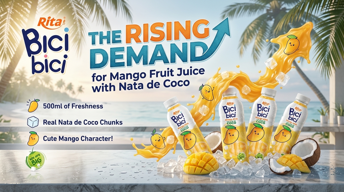 Mango juice with nata de coco 2