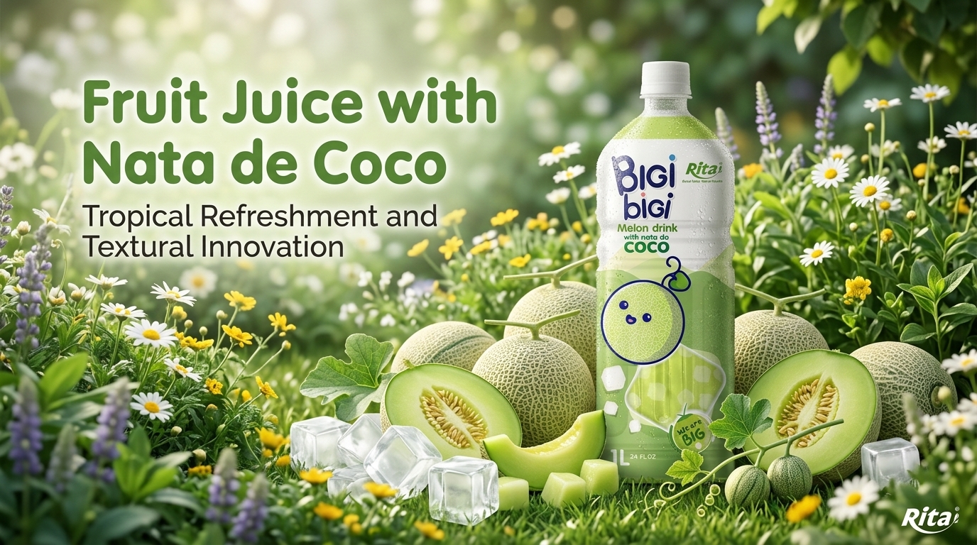 Melon juice with nata de coco 2