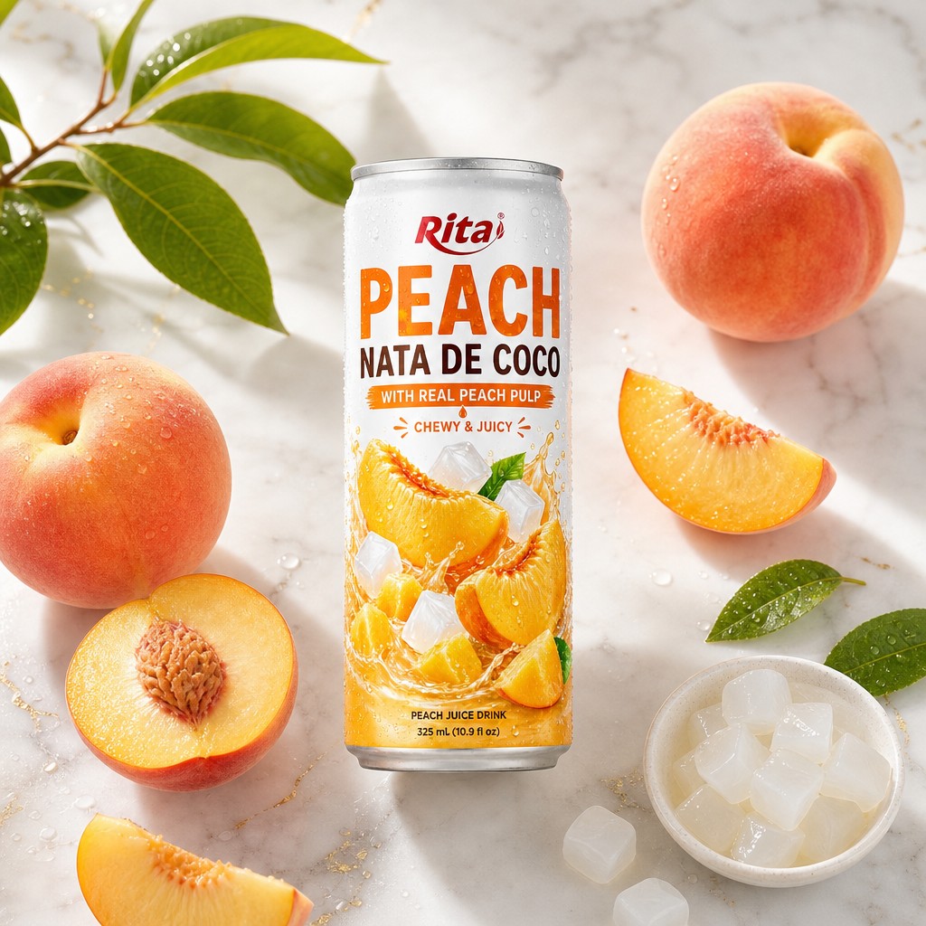 Peach Nata de Coco with Real Pulp: A Global Textural Innovation - Image 3