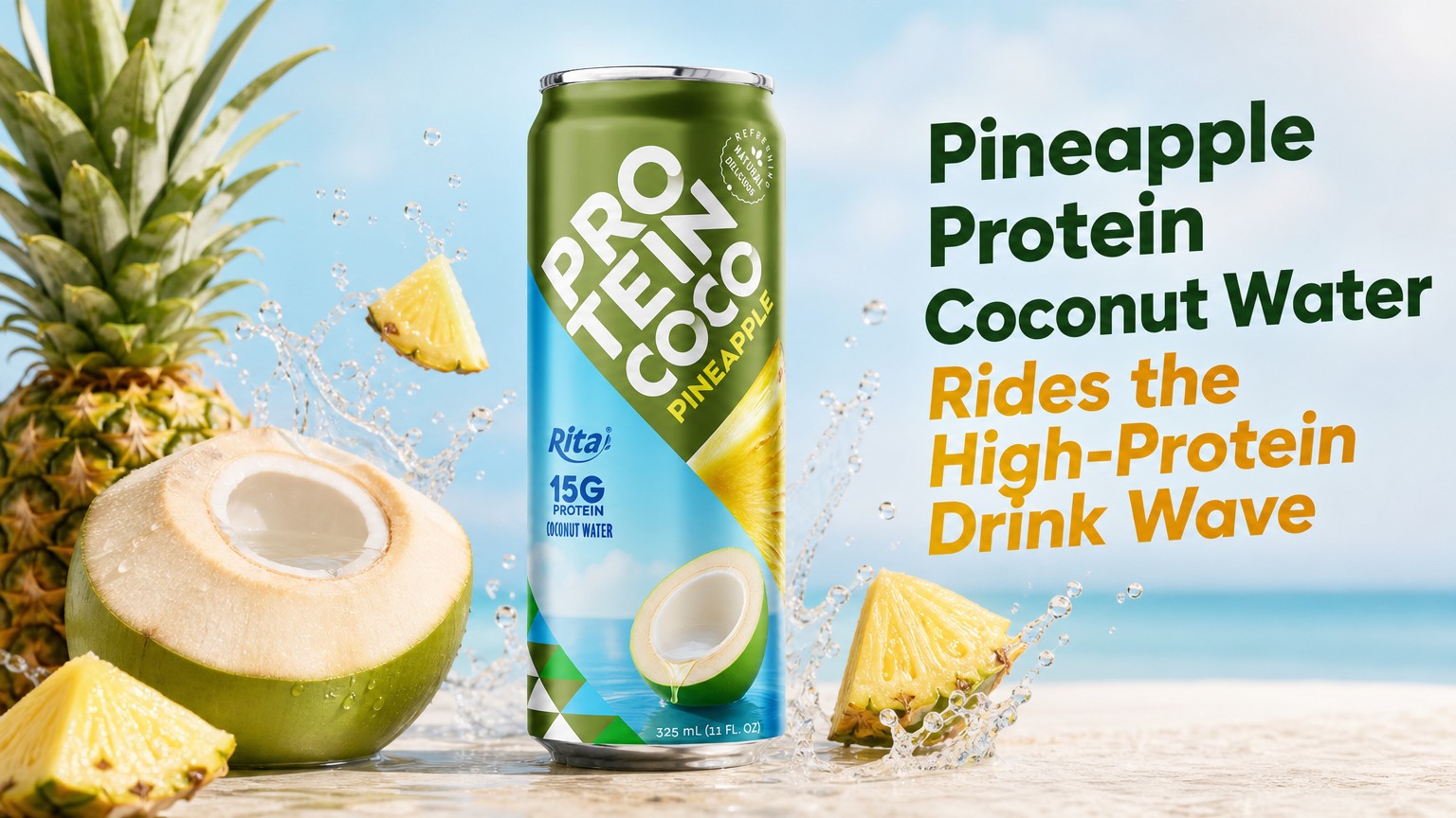 Pineapple Protein Coconut Water Rides the High-Protein Drink Wave