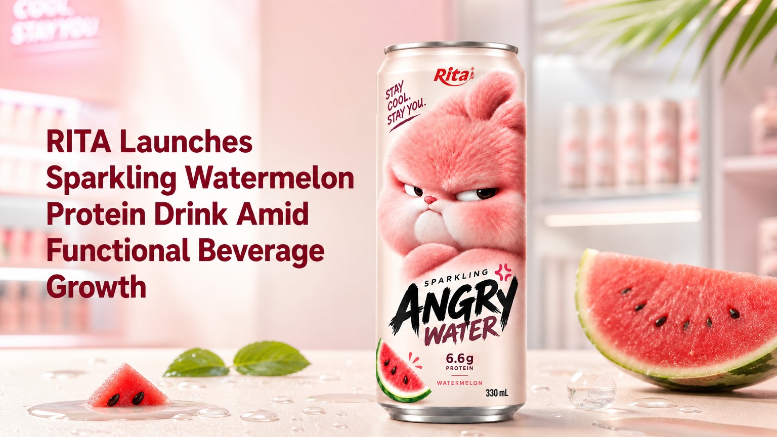 RITA Launches Sparkling Watermelon Protein Drink Amid Functional Beverage Growth