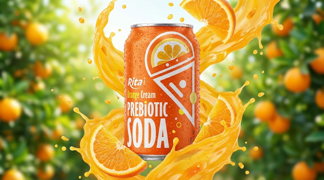 Orange Cream Prebiotic Soda 330ml Can