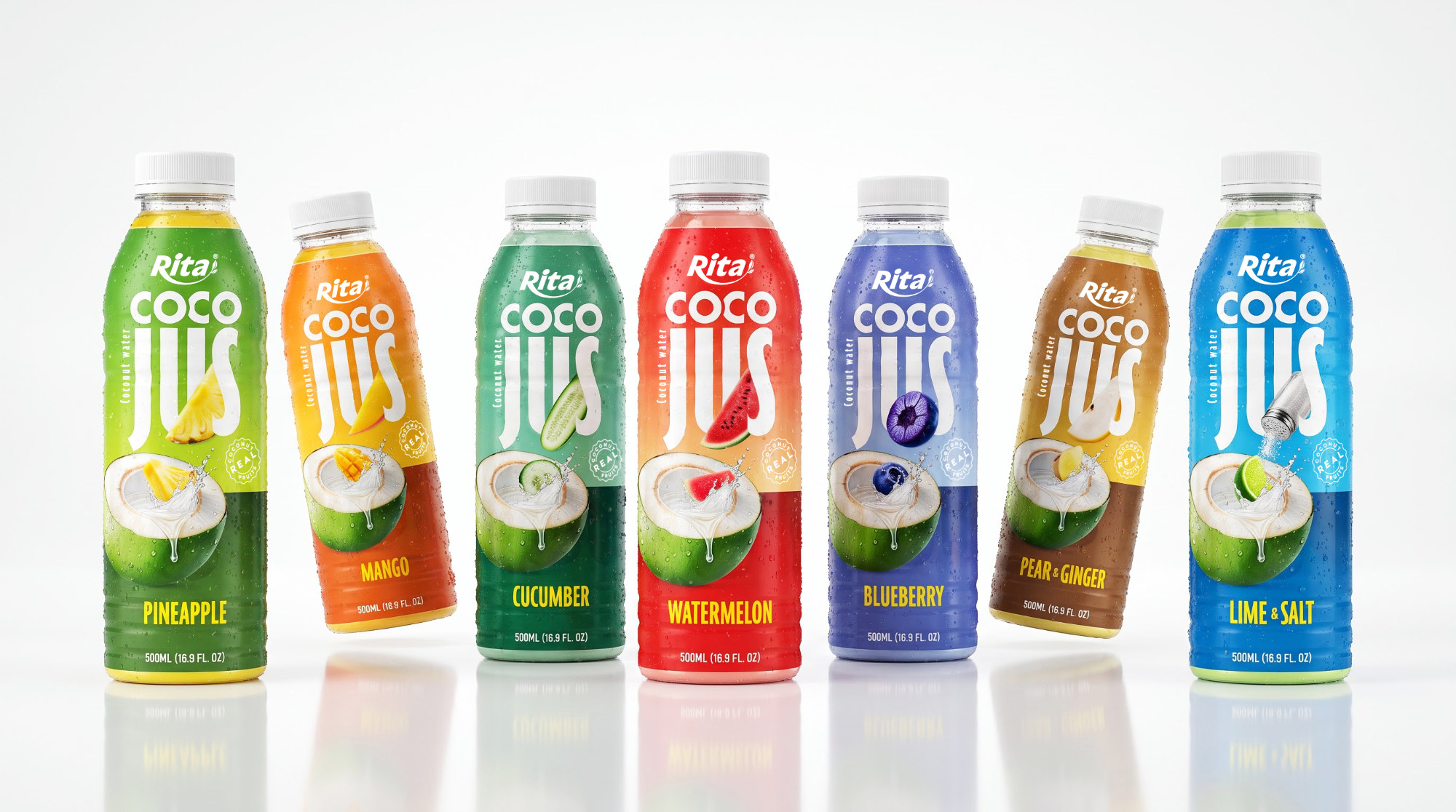 COCO JUS Real Coconut Water with Blueberry Juice 500ml (16.9 fl oz) Poster 2