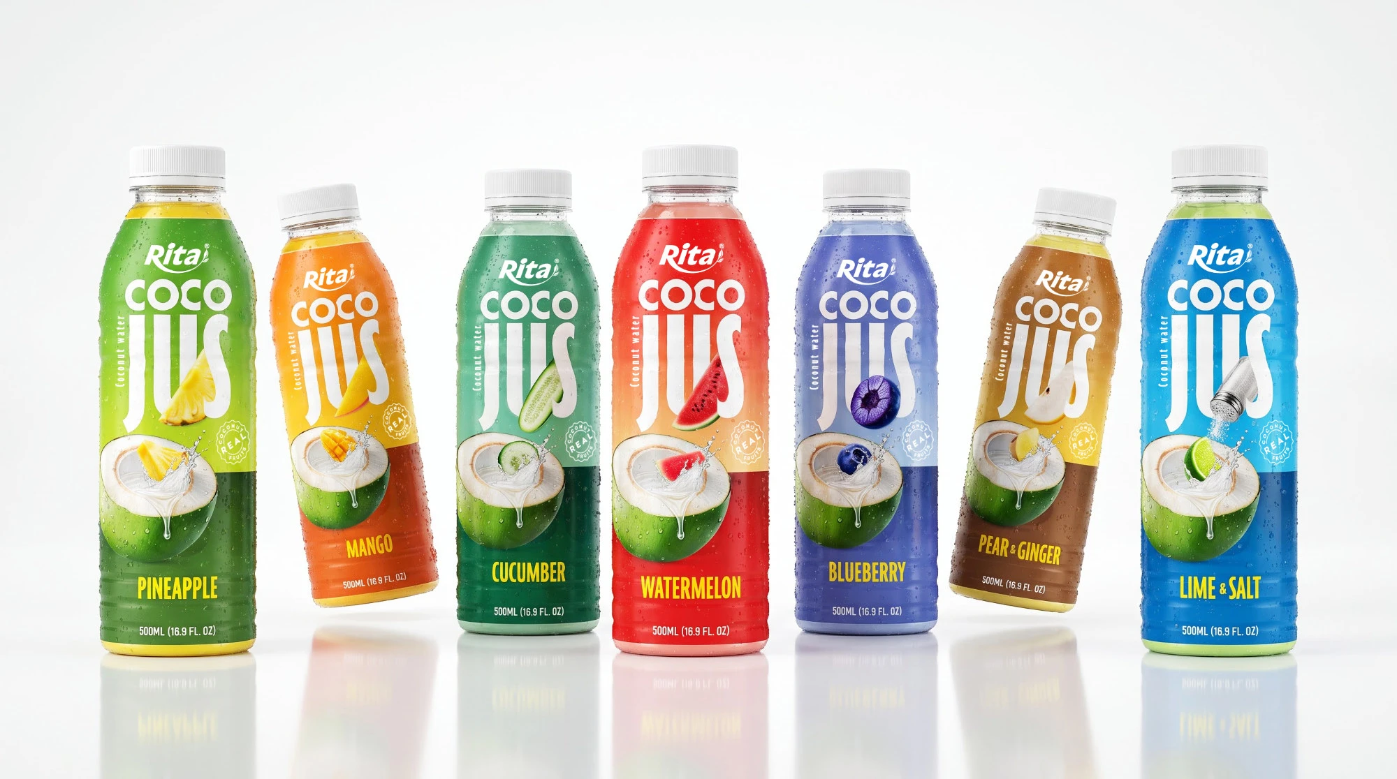 COCO JUS Real Coconut Water with Mango Juice 500ml (16.9 fl oz) Poster 2