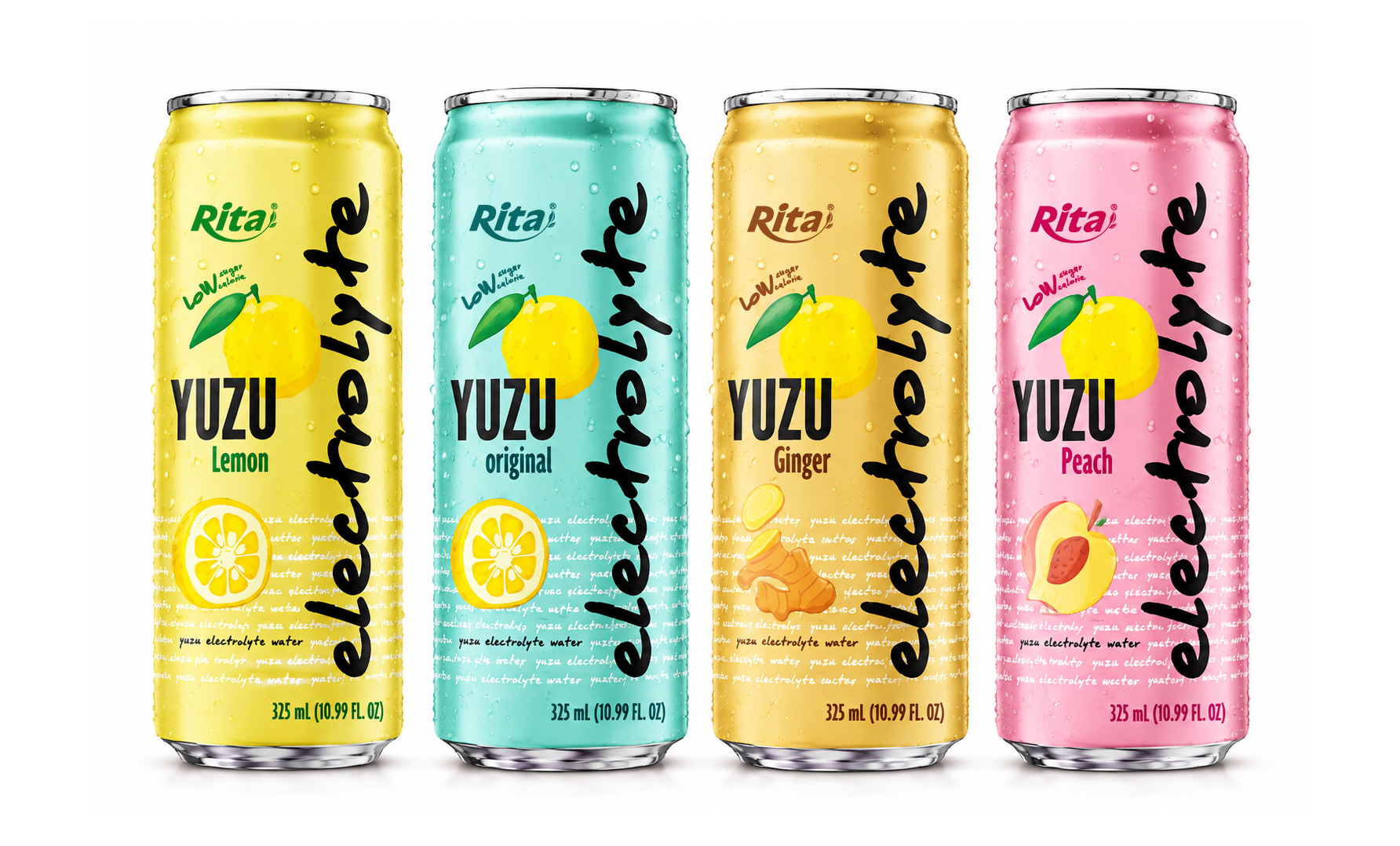 Yuzu Lemon  Electrolyte Water Drink 325ml  Low Sugar Hydration Beverage Poster 1