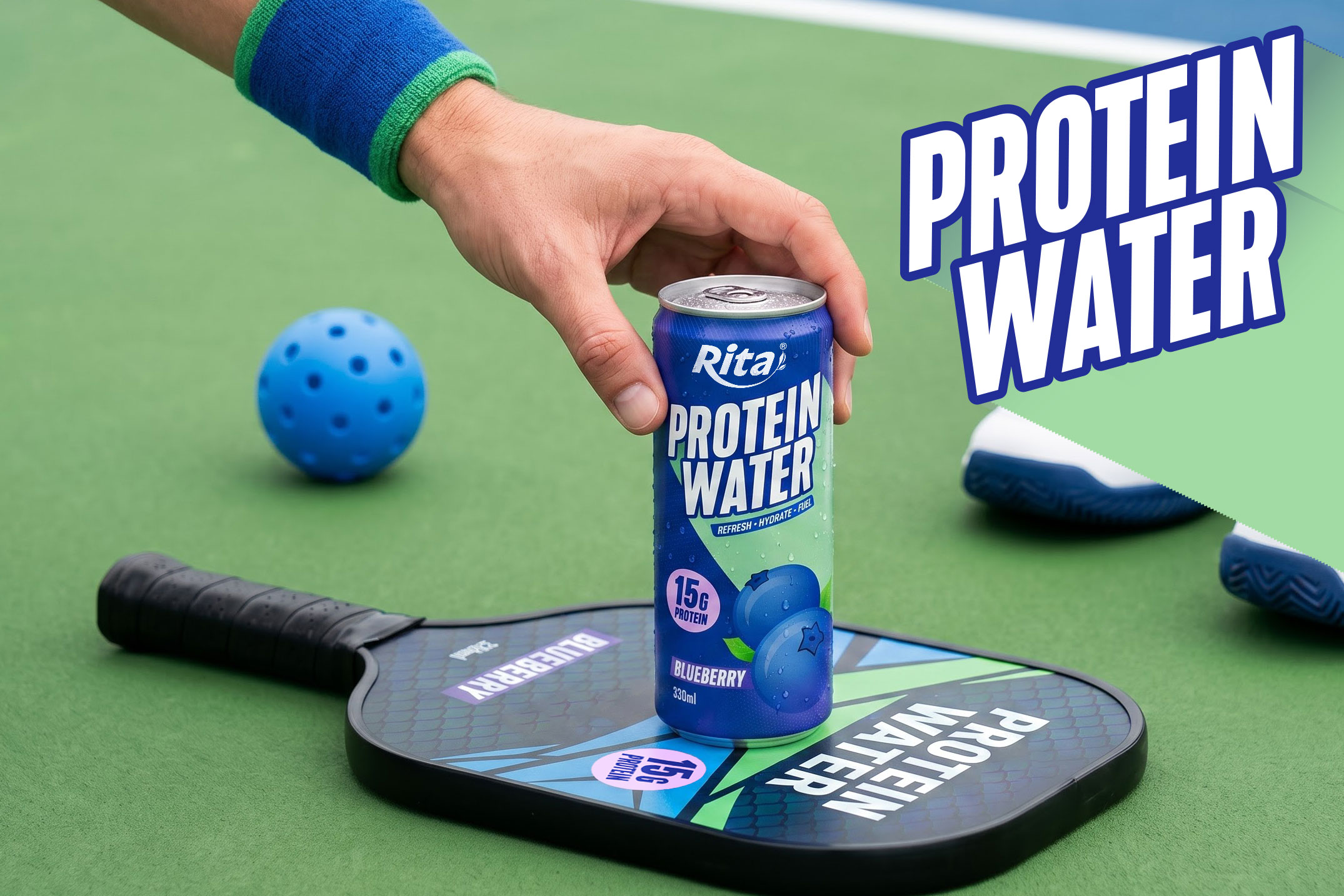 15G protein RITA protein water with blueberry Poster 2