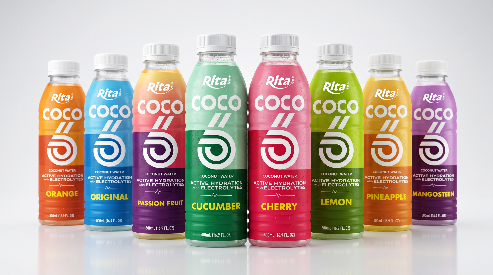 500ml Lemon Flavored Coconut Water with Electrolytes PET Bottle Poster 2