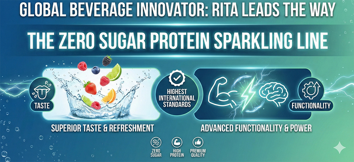 Rita Food and Drink Leading the Zero Sugar Protein Sparkling Movement
