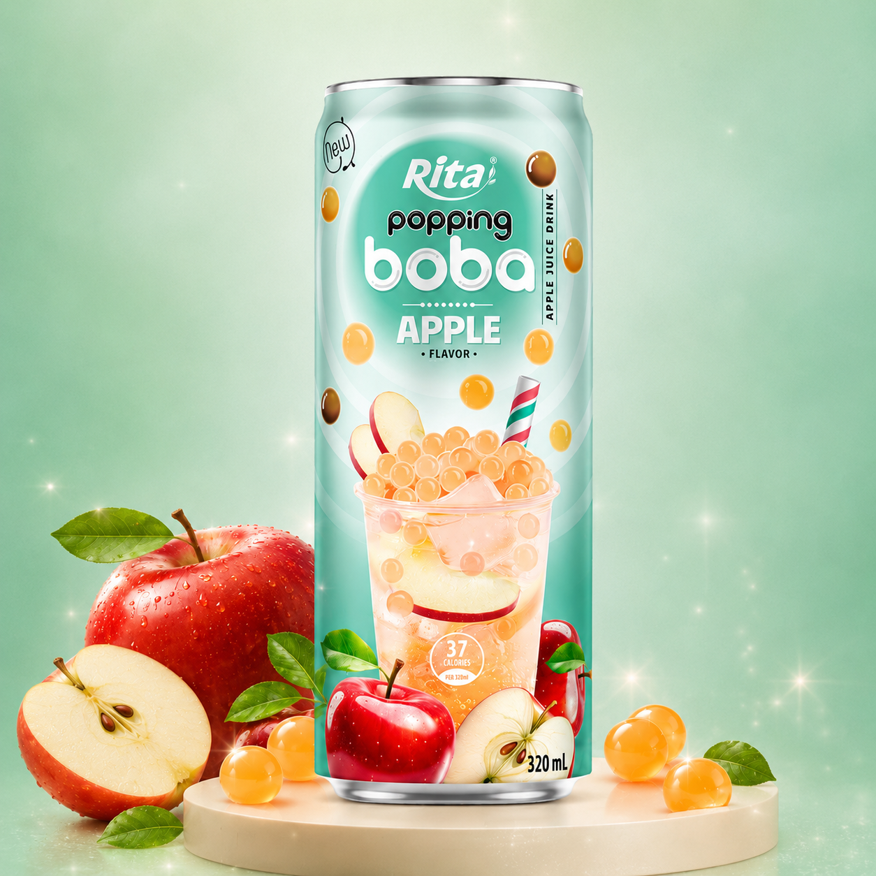 Rita Popping Boba Apple Flavor 320ml