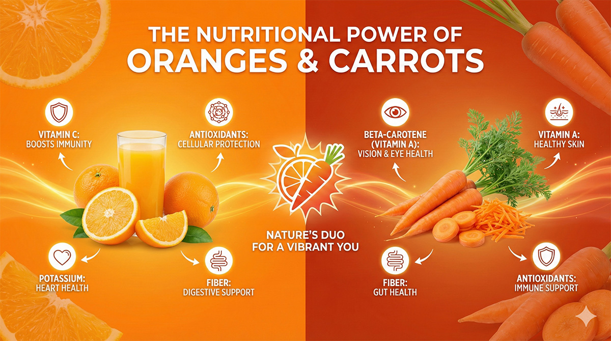 The Nutritional of Oranges and Carrots