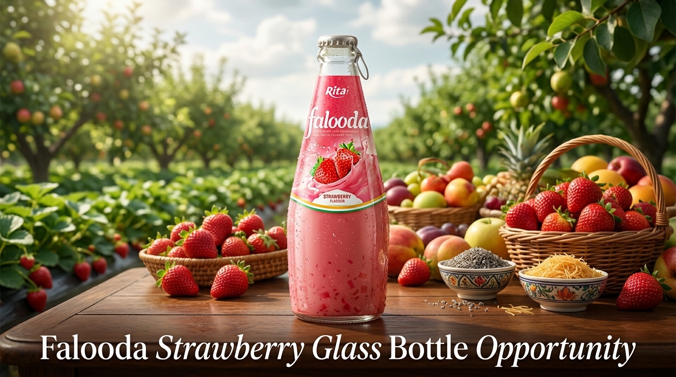 Falooda Strawberry Glass Bottle Opportunity